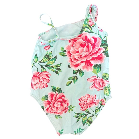 Gymboree Girls Size 4T Swim Suit Sleeveless One Piece Splish Splash Green - Picture 2 of 5